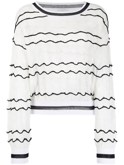 Ballantyne Fine Knit Jumper In White