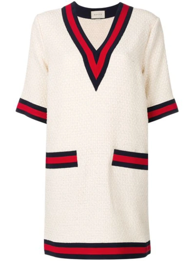 Gucci Off-white Tweed Short Dress