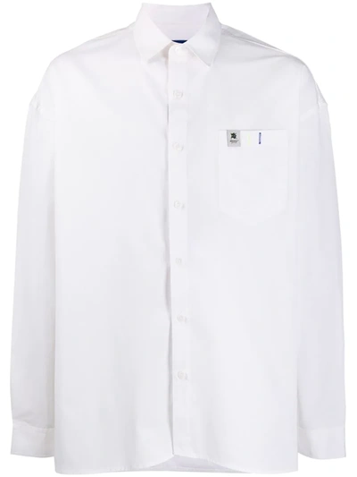 Ader Error Logo-patch Oversized Shirt In White