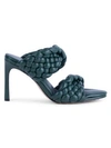 Bottega Veneta Women's Curve Leather Mules In Verte