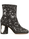 Maison Margiela Round Toe Ankle Boots In Black