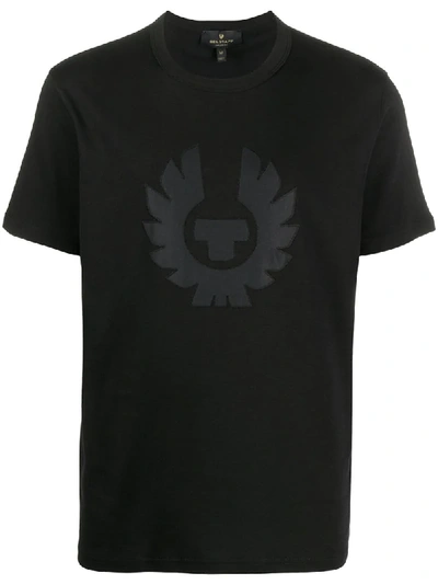 Belstaff Applique Phoenix Interlock Cotton T-shirt In Black