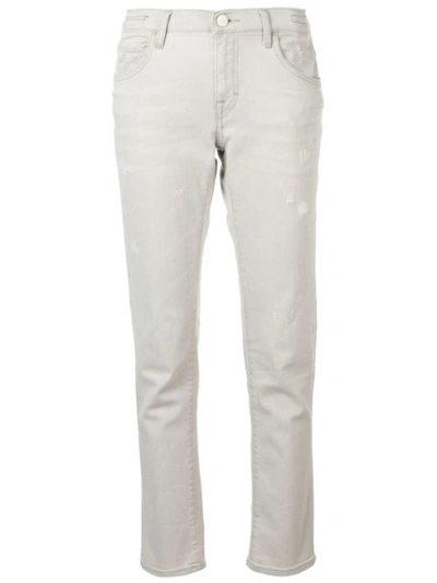Jacob Cohen Kimberly White Straight Leg Jeans In Grey