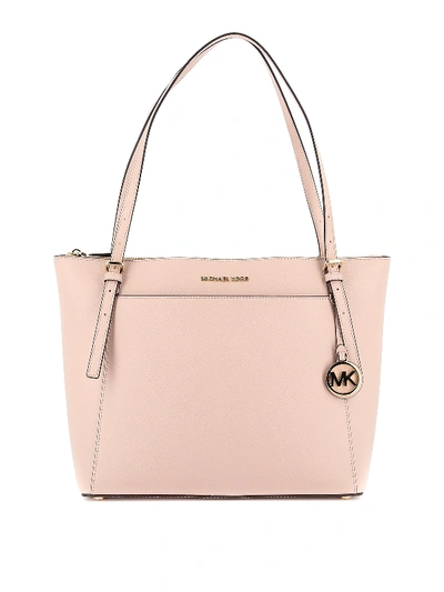 Michael Kors Voyager Large Saffiano Leather Top-zip Tote Bag In