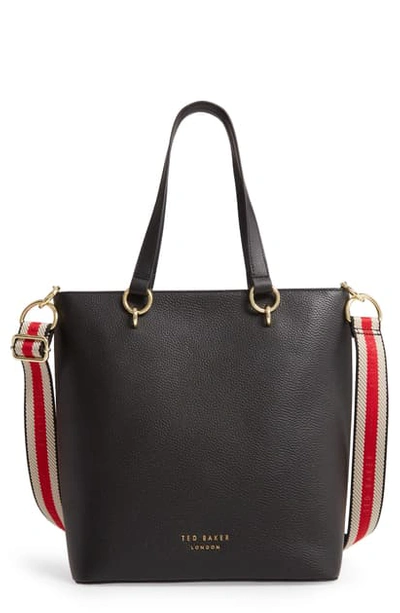 Ted Baker Amarie Branded Strap Tote In Black