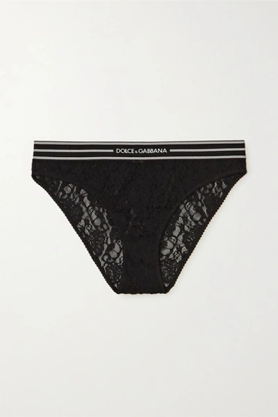 Dolce & Gabbana Lace Briefs In Black