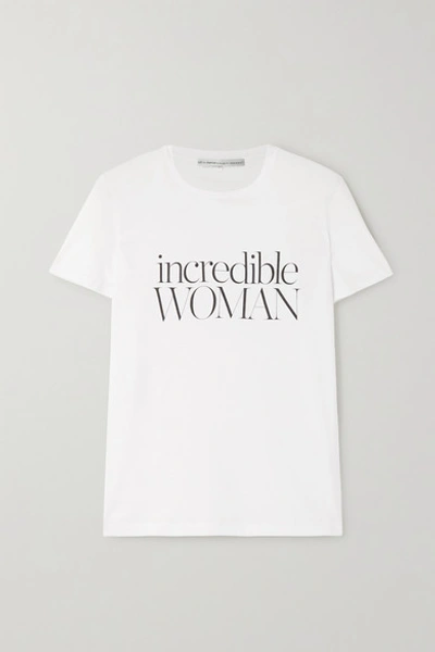 Ninety Percent International Women's Day Printed Organic Cotton-jersey T-shirt In White