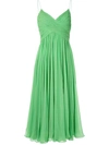 Alexis Sarrana Silk Slip Dress In Green