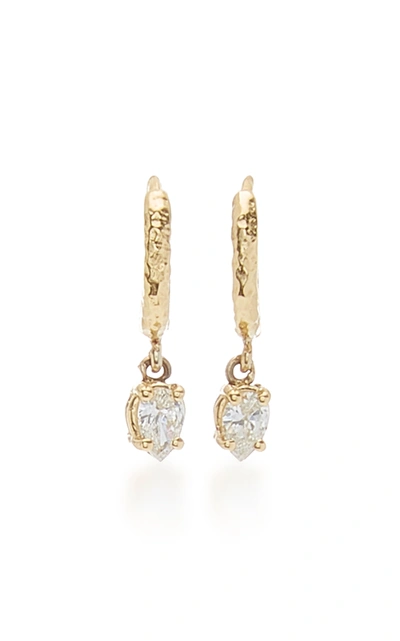 Octavia Elizabeth Women's Charmed Pear 18k Yellow Gold & Diamond Hoop Earrings