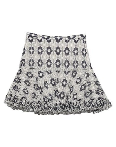 Sandro Brone Broderie Anglaise Cotton-blend Mini Skirt In Navy Blue