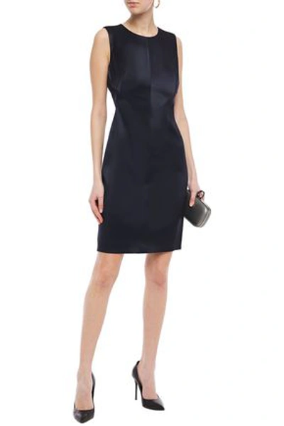 Elie Tahari Dorit Satin-crepe Dress In Midnight Blue