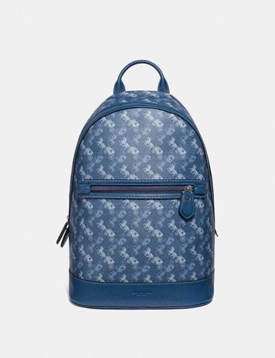 coach backpack imprented with horse and carrige || Hitch & Carriage Print Black/Grey  FASHION MYST NWT COACH CM386 Hitch Backpack