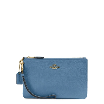 Coach Blue Small Leather Pouch