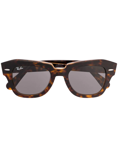 Ray Ban State Street Tortoiseshell-acetate Sunglasses In Brown