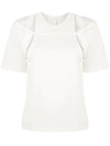 Dion Lee Rib Holster T-shirt In Ivory