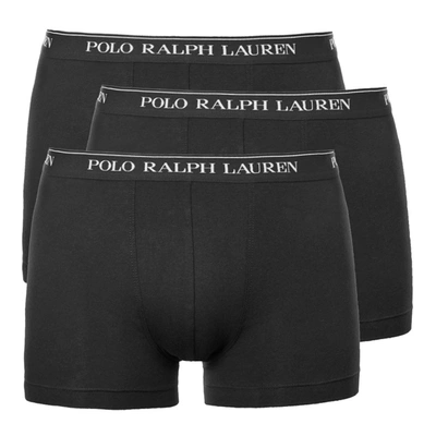 Ralph Lauren Logo Boxers (pack Of 3) In Black