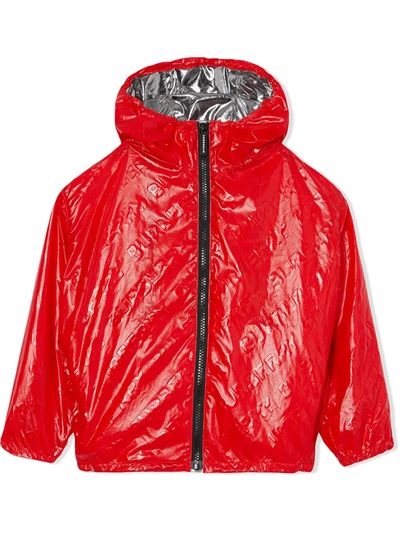 Burberry Babies' Teen Logo Lightweight Hooded Jacket In Rosso