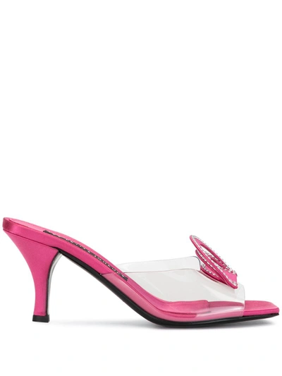 Les Petits Joueurs Crystal-embellished Gemma Mules 50 In Pink