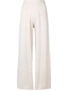 Pringle Of Scotland Knitted Flared Trousers In Neutrals