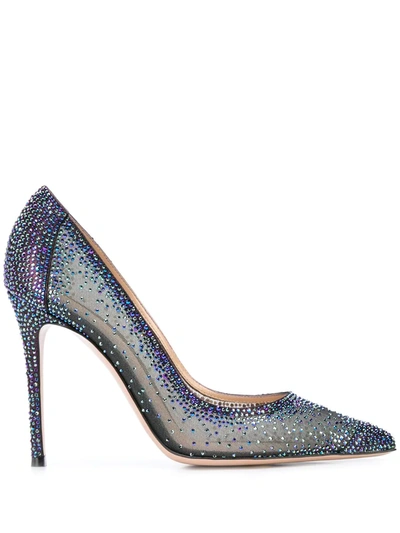 Gianvito Rossi Rania Crystal-embellished Mesh Pumps