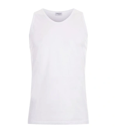 Zimmerli Scoop-neck Sleeveless Tank Top In White