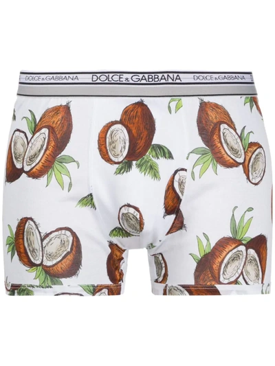 Dolce & Gabbana Coconut Print Boxers In White