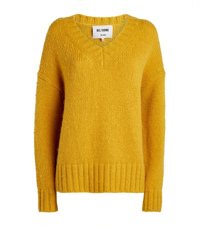 Re/done Oversized V-neck Sweater