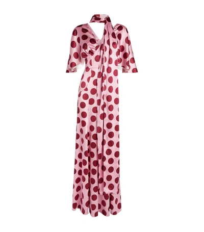 Dolce & Gabbana Silk Polka-dot Maxi Dress