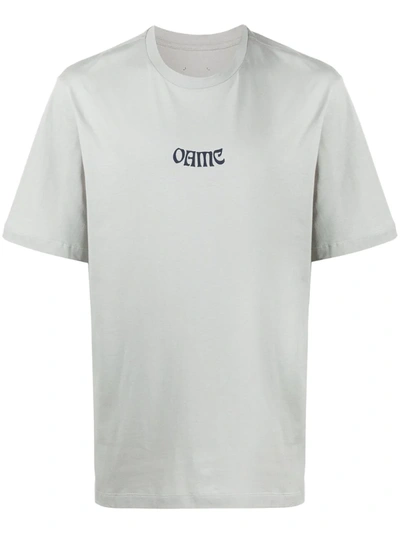 Oamc Gala Logo T-shirt In Grey