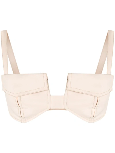 Dion Lee Pocket Bralette In Neutrals