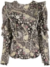Isabel Marant Étoile Constance Paisley Print Blouse In Black