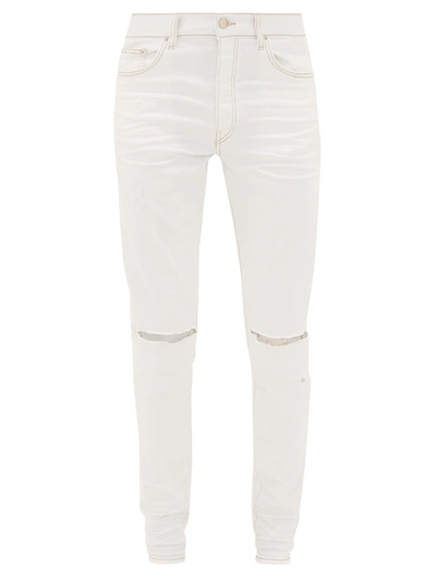 Amiri Slash Skinny-leg Jeans In White