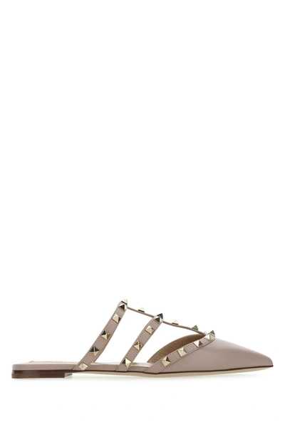 Valentino Garavani Rockstud Leather Slippers