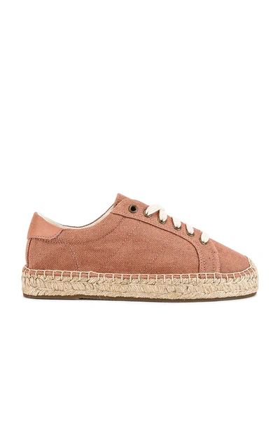 Soludos Izzy Lace-up Espadrille Sneakers In Sahara Pink