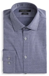 John Varvatos Soho Textured Jersey Slim Fit Dress Shirt In Indigo