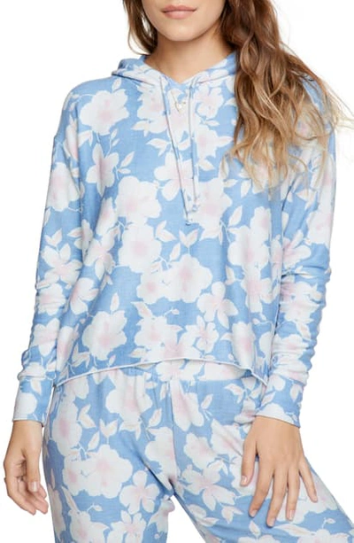 Chaser Cropped Floral Print Hoodie In Hawaiian Floral