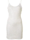 Alice And Olivia Alice + Olivia Nelle Fitted Embellished Mini Dress In White