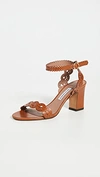 Tabitha Simmons Bobbin Lasercut Leather Ankle-strap Sandals In Cognac