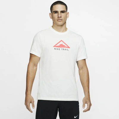Nike Dri-fit Trail Men's Trail Running T-shirt In Cream
