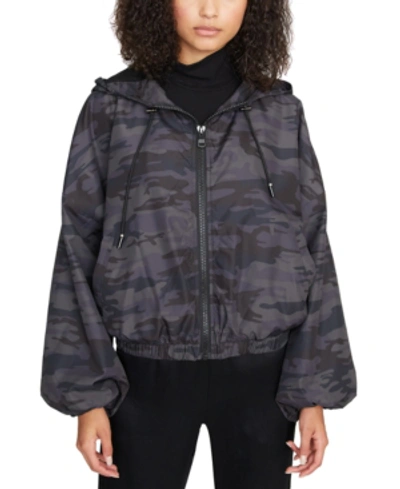 Sanctuary Balloon-sleeve Camo Jacket In Black Camo