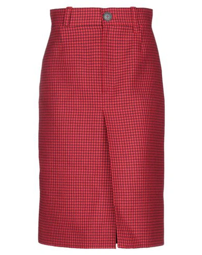 Balenciaga 3/4 Length Skirts In Red