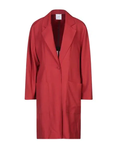 Agnona Overcoats In Brick Red