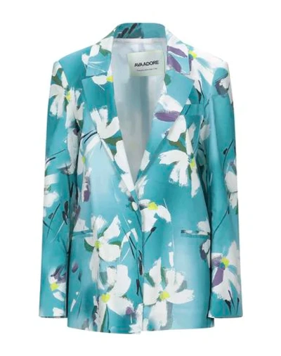 Ava Adore Sartorial Jacket In Turquoise