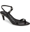 Calvin Klein Women's Garrina Sandals Women's Shoes In Black Leather