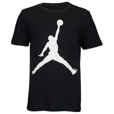 Jordan Kids' Big Boys Jumpman Logo Graphic T-shirt In Black/white