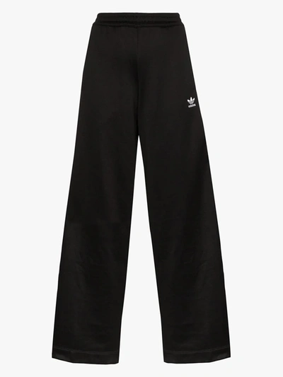 Adidas Originals Lace Stripe Wide-leg Track Pants In Black