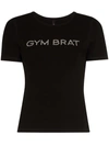 Adam Selman Sport Gym Brat Embellished Performance T-shirt In Black