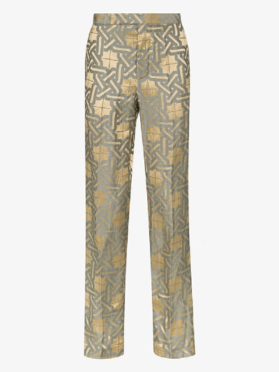 Haider Ackermann Amiral Mid-rise Tailored Trousers In Gold