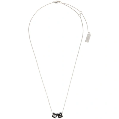 Marc Jacobs The Toy Blocks Pendant Necklace In Silver