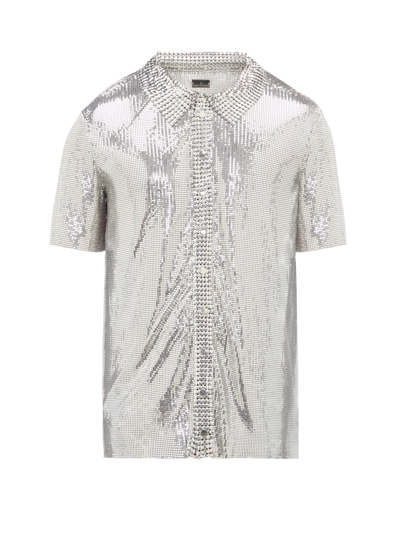 Paco Rabanne Short-sleeved Chainmail Shirt In Silver